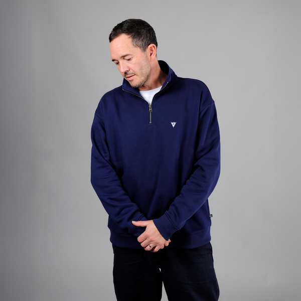 Embroidered Logo 1/4 Zip Sweatshirt