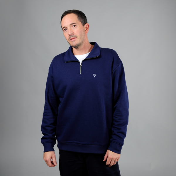 Embroidered Logo 1/4 Zip Sweatshirt