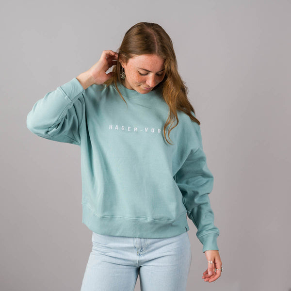 Embroidered Dropped Shoulder Sweatshirt