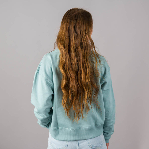 Embroidered Dropped Shoulder Sweatshirt