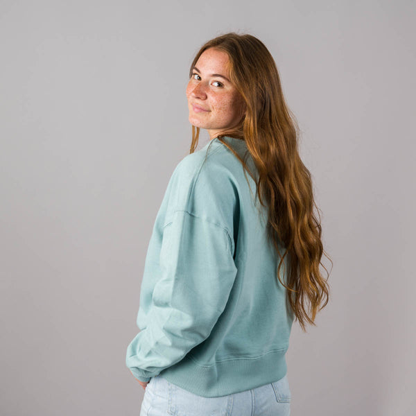 Embroidered Dropped Shoulder Sweatshirt