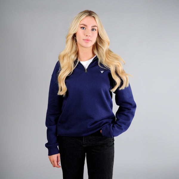 Embroidered Logo 1/4 Zip Sweatshirt