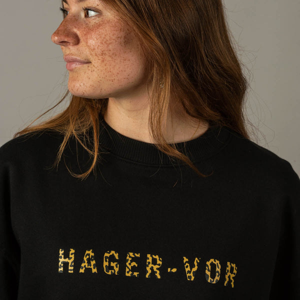 Leopard Print Dropped Shoulder Sweatshirt
