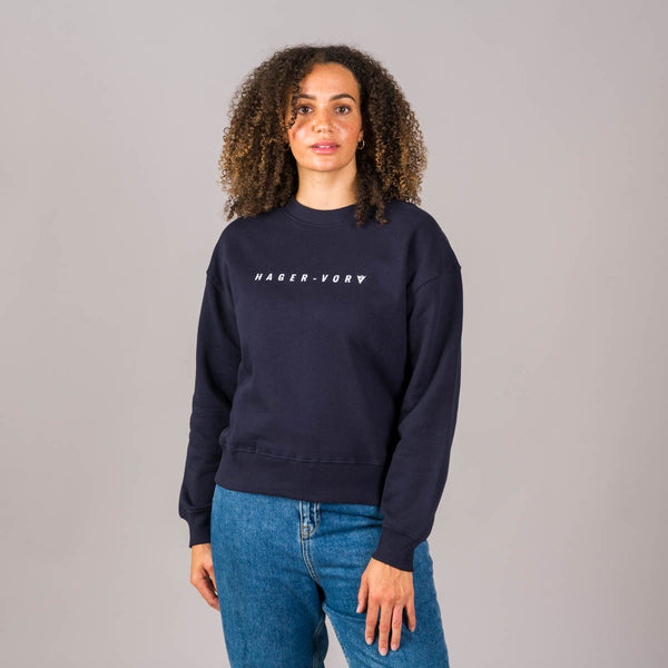 Embroidered Dropped Shoulder Sweatshirt