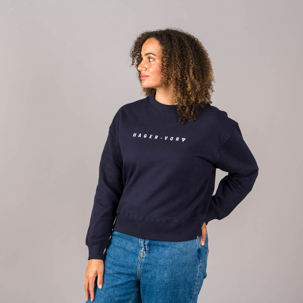 Embroidered Dropped Shoulder Sweatshirt