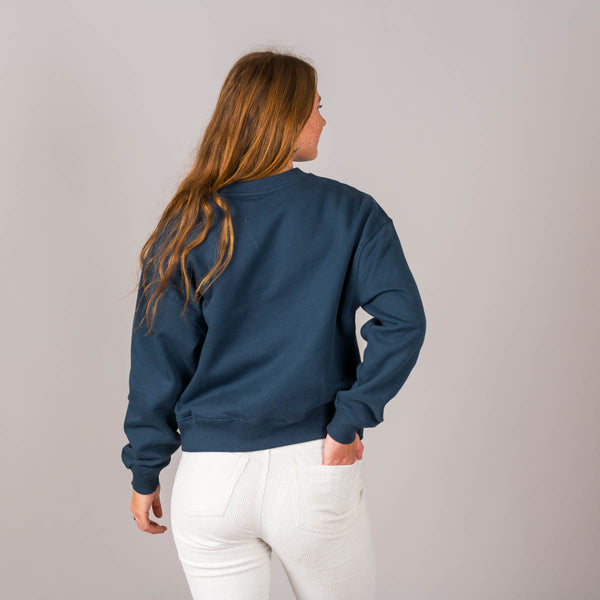 Embroidered Dropped Shoulder Sweatshirt