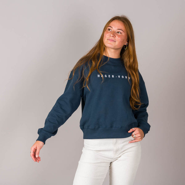 Embroidered Dropped Shoulder Sweatshirt