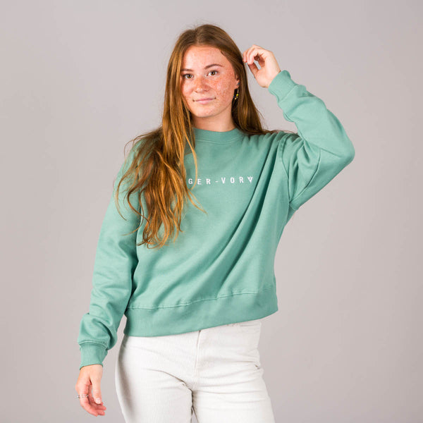 Embroidered Dropped Shoulder Sweatshirt