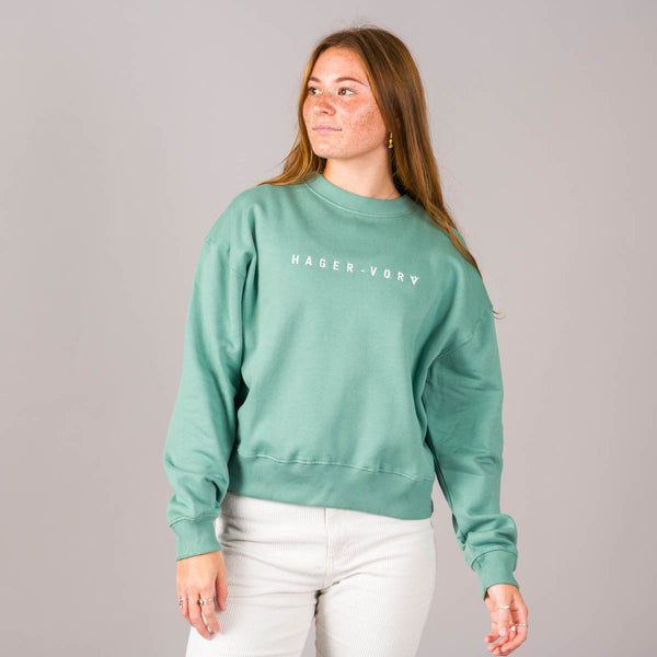 Embroidered Dropped Shoulder Sweatshirt