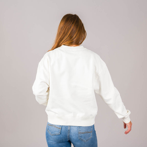 Embroidered Dropped Shoulder Sweatshirt