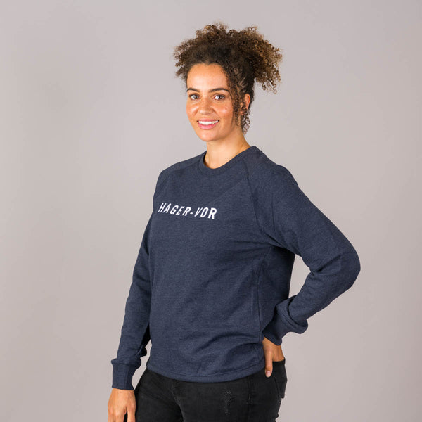 Embroidered Text Recycled Raglan Sweatshirt