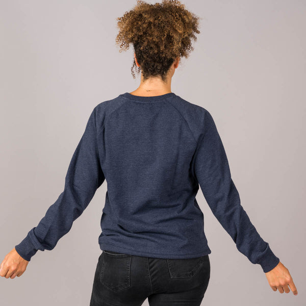 Embroidered Text Recycled Raglan Sweatshirt