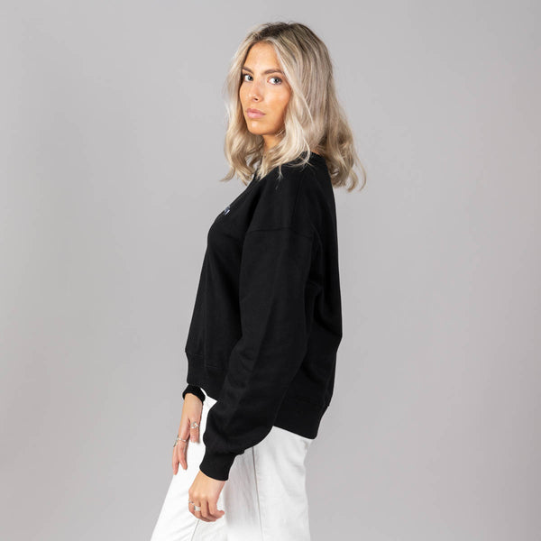 Embroidered Dropped Shoulder Sweatshirt