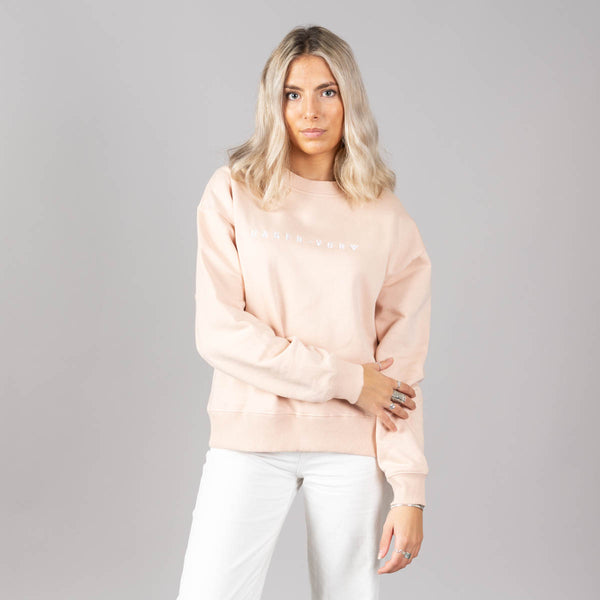 Embroidered Dropped Shoulder Sweatshirt