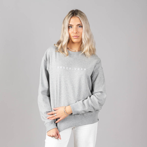 Embroidered Dropped Shoulder Sweatshirt