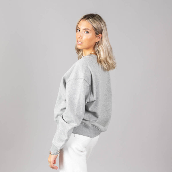 Embroidered Dropped Shoulder Sweatshirt