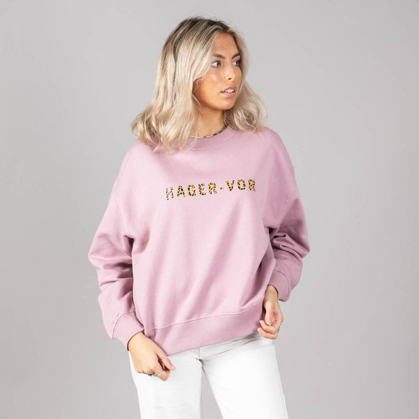 Leopard Print Dropped Shoulder Sweatshirt