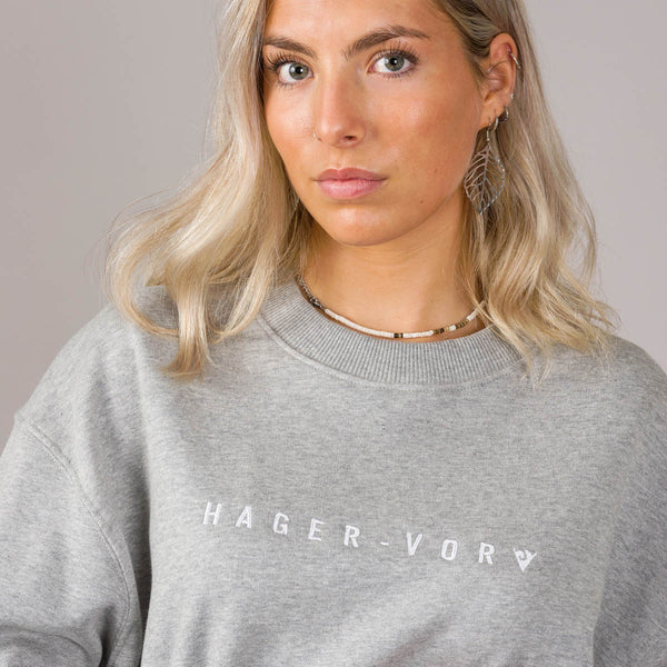 Embroidered Dropped Shoulder Sweatshirt
