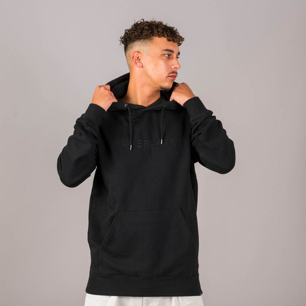 Embroidered Text Hoodie