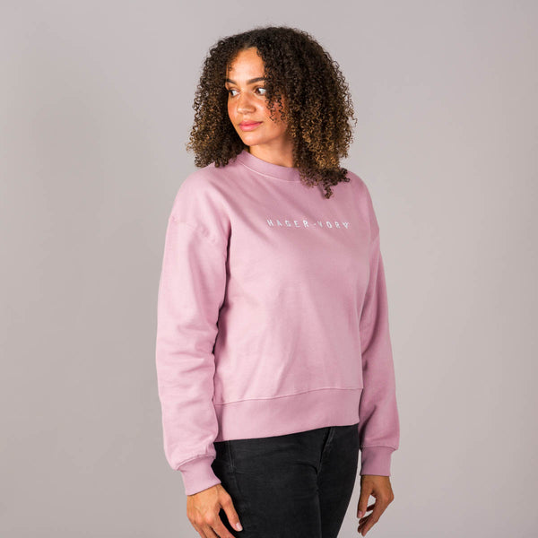 Embroidered Dropped Shoulder Sweatshirt