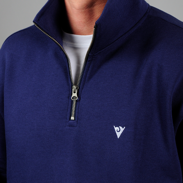 Embroidered Logo 1/4 Zip Sweatshirt