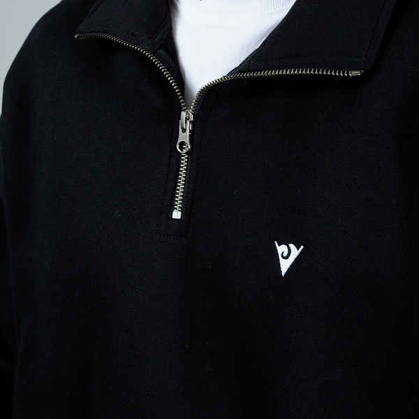 Embroidered Logo 1/4 Zip Sweatshirt