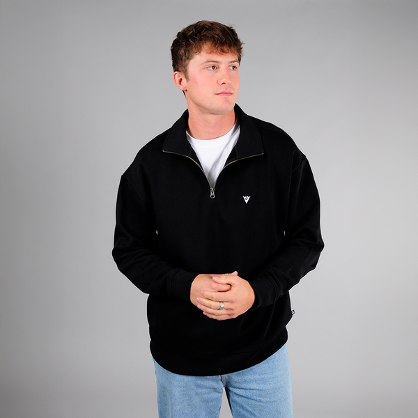 Embroidered Logo 1/4 Zip Sweatshirt