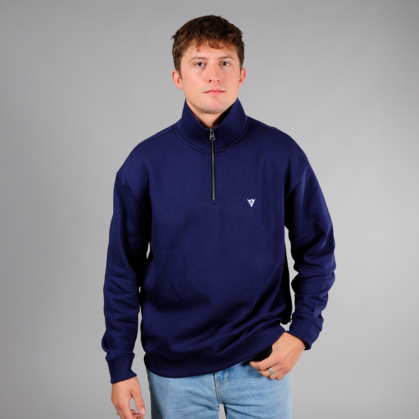 Embroidered Logo 1/4 Zip Sweatshirt