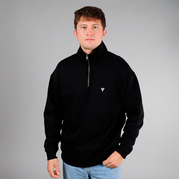 Embroidered Logo 1/4 Zip Sweatshirt