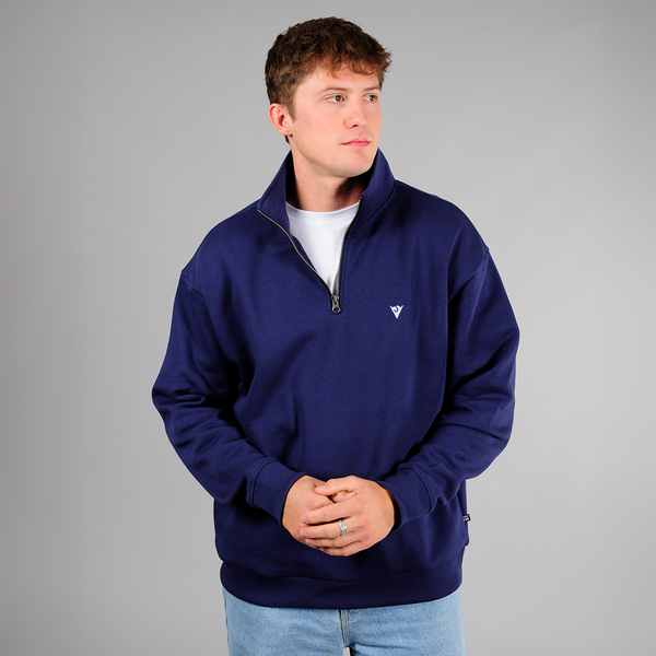 Embroidered Logo 1/4 Zip Sweatshirt