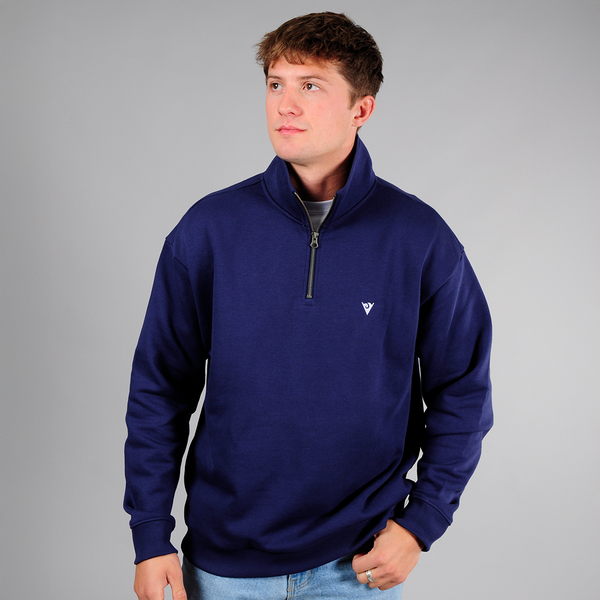 Embroidered Logo 1/4 Zip Sweatshirt