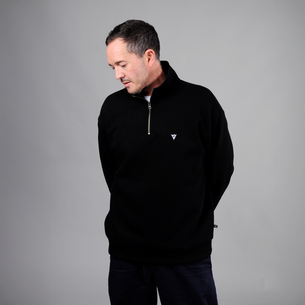 Embroidered Logo 1/4 Zip Sweatshirt