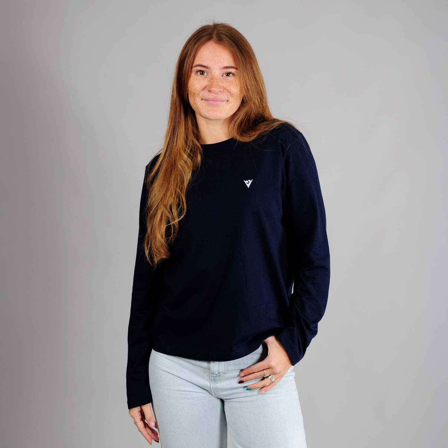 Embroidered Logo Long Sleeved T-Shirt