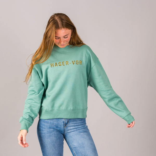 Leopard Print Dropped Shoulder Sweatshirt