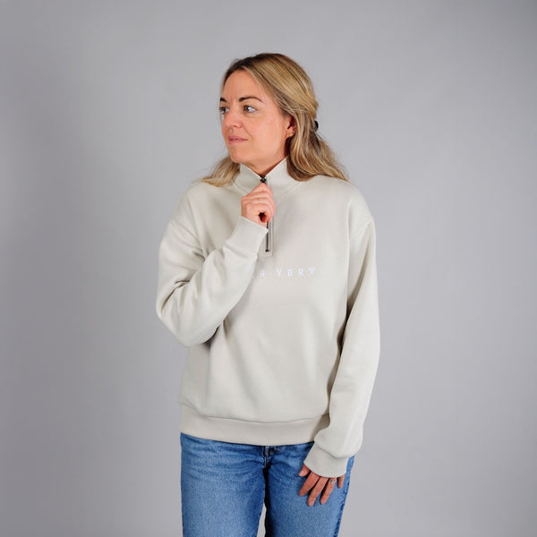 Classic Embroidered DS 1/4 Zip Sweatshirt