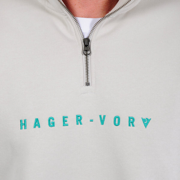 Classic Embroidered Panel 1/4 Zip Sweatshirt