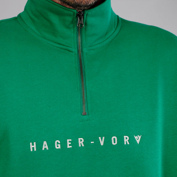 Classic Embroidered Panel 1/4 Zip Sweatshirt
