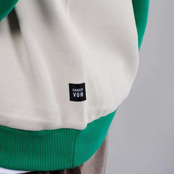 Embroidered Logo Panel 1/4 Zip Sweatshirt