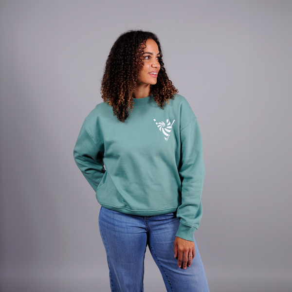 Vee Logo Dropped Shoulder Sweatshirt