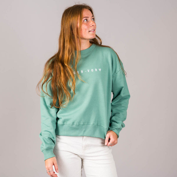 Embroidered Dropped Shoulder Sweatshirt