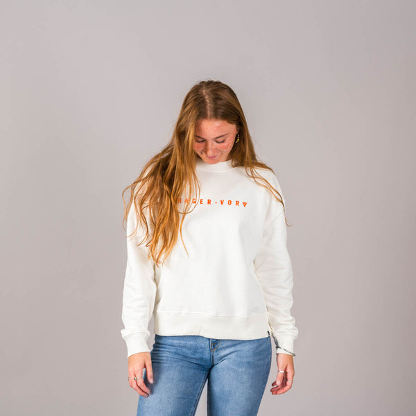 Embroidered Dropped Shoulder Sweatshirt