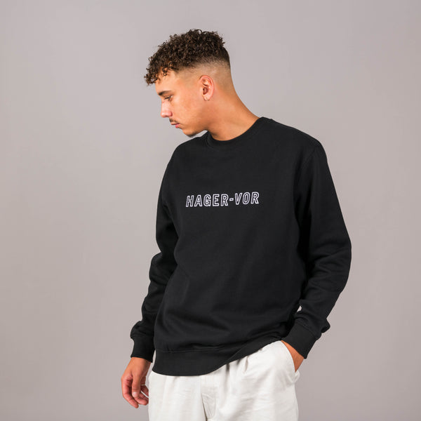 Stitched Embroidered Text Sweatshirt