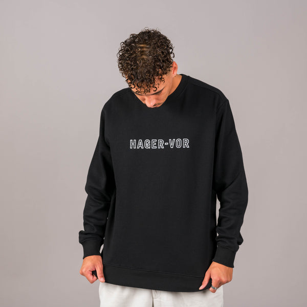 Stitched Embroidered Text Sweatshirt